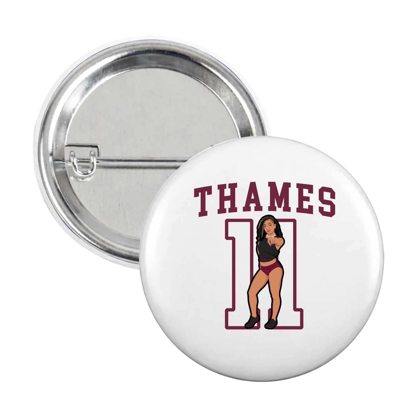 Game Day Button — Shirsey in White