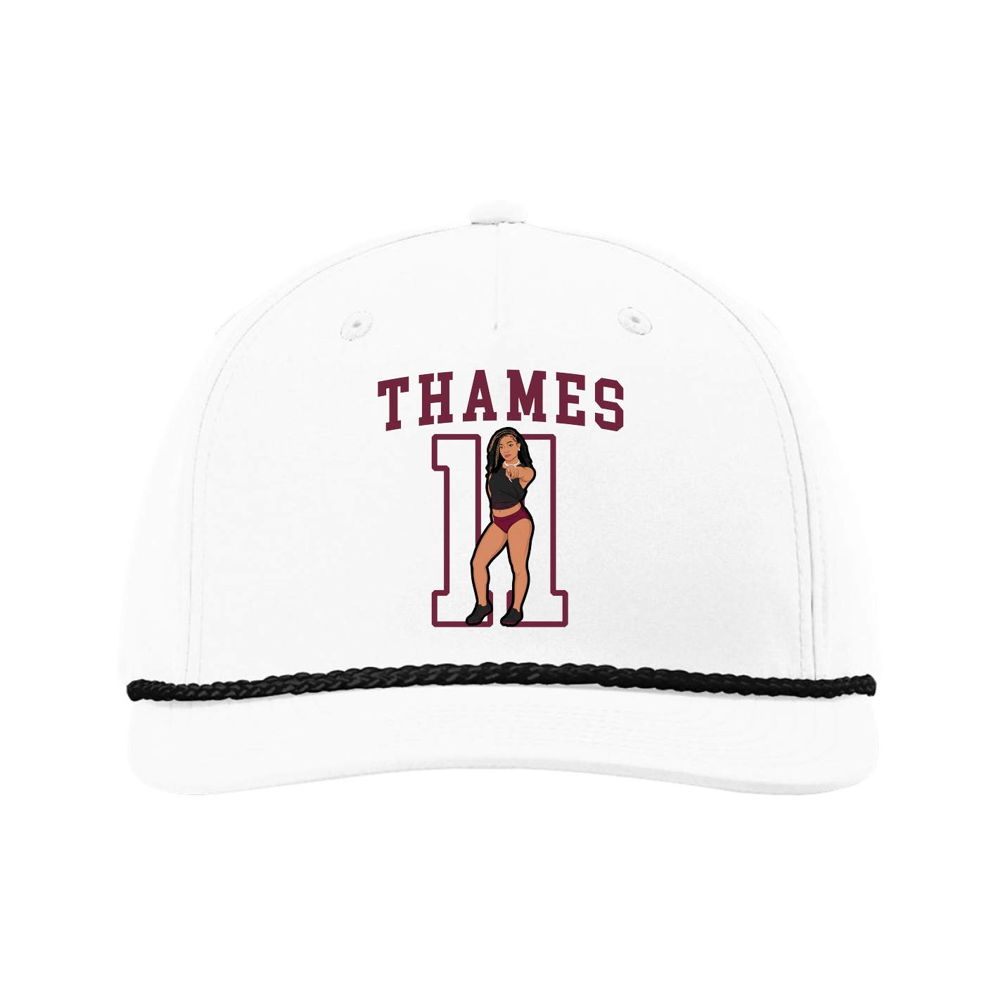 Five-Panel Classic Rope Cap — Shirsey in White