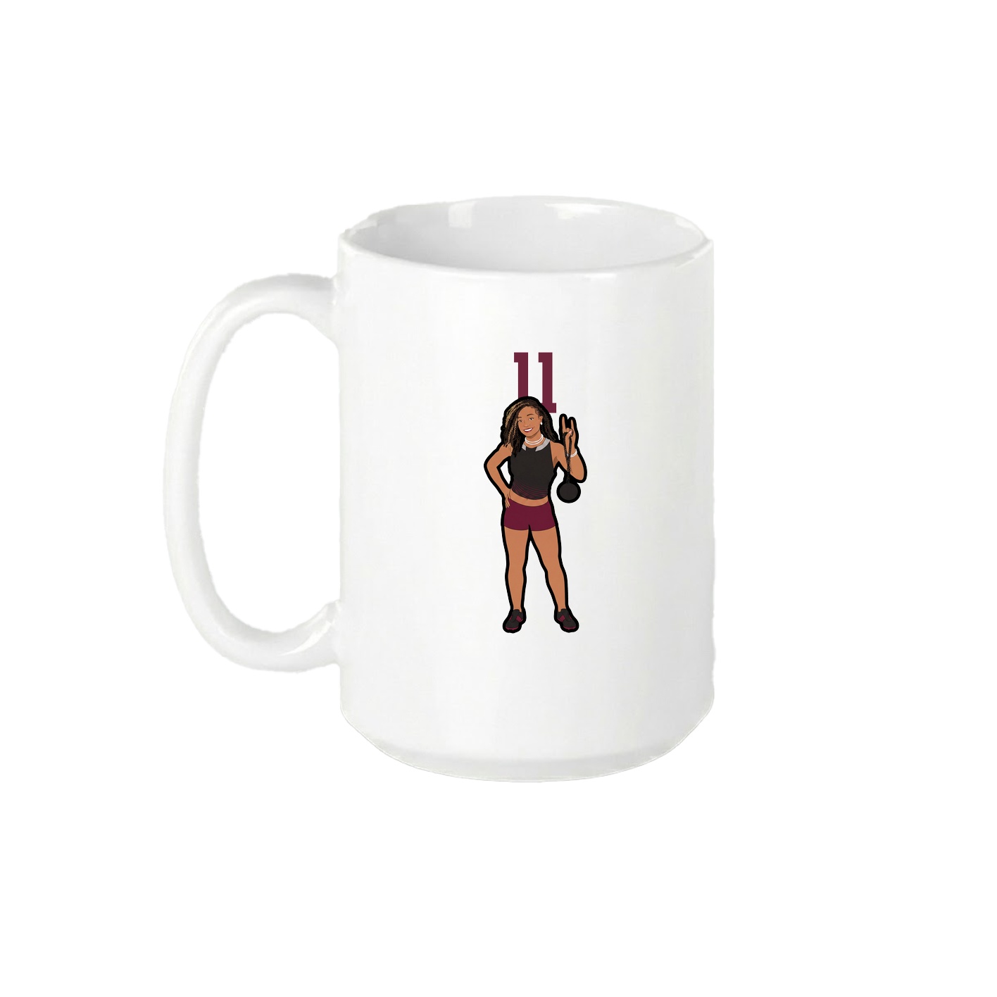 15oz Coffee Mug — Number Top in White