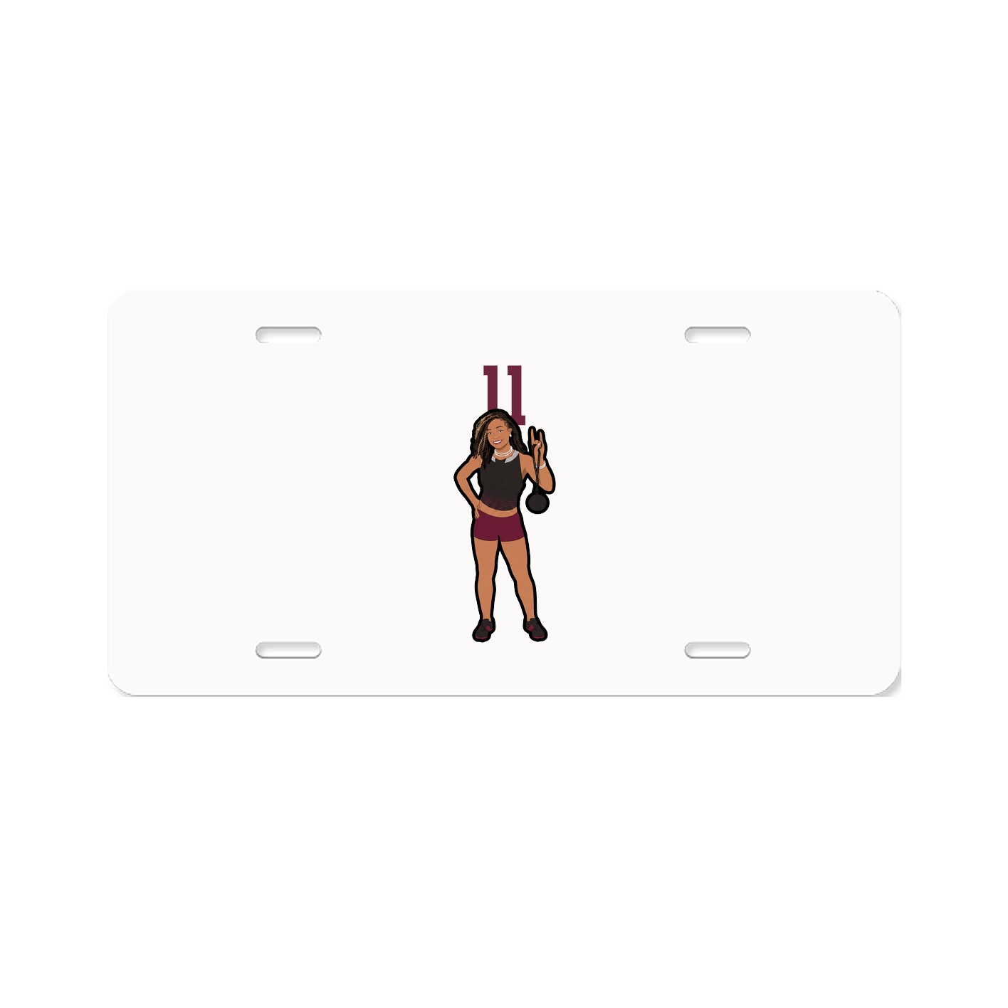 License Plate — Number Top in Classic