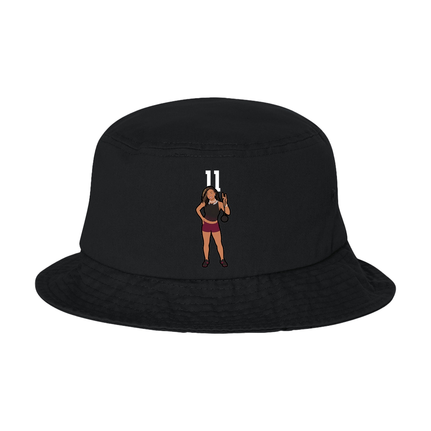 Bucket Cap — Number Top in Black