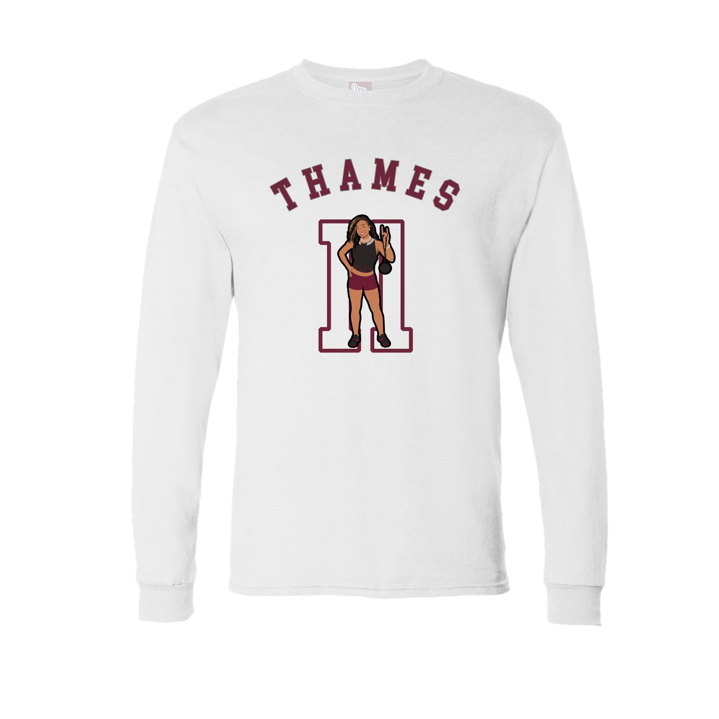 Long Sleeve Tee — Shirsey Arch in White
