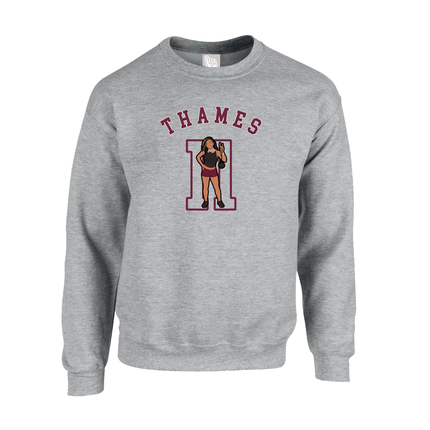Fleece Crew — Shirsey Arch in Grey