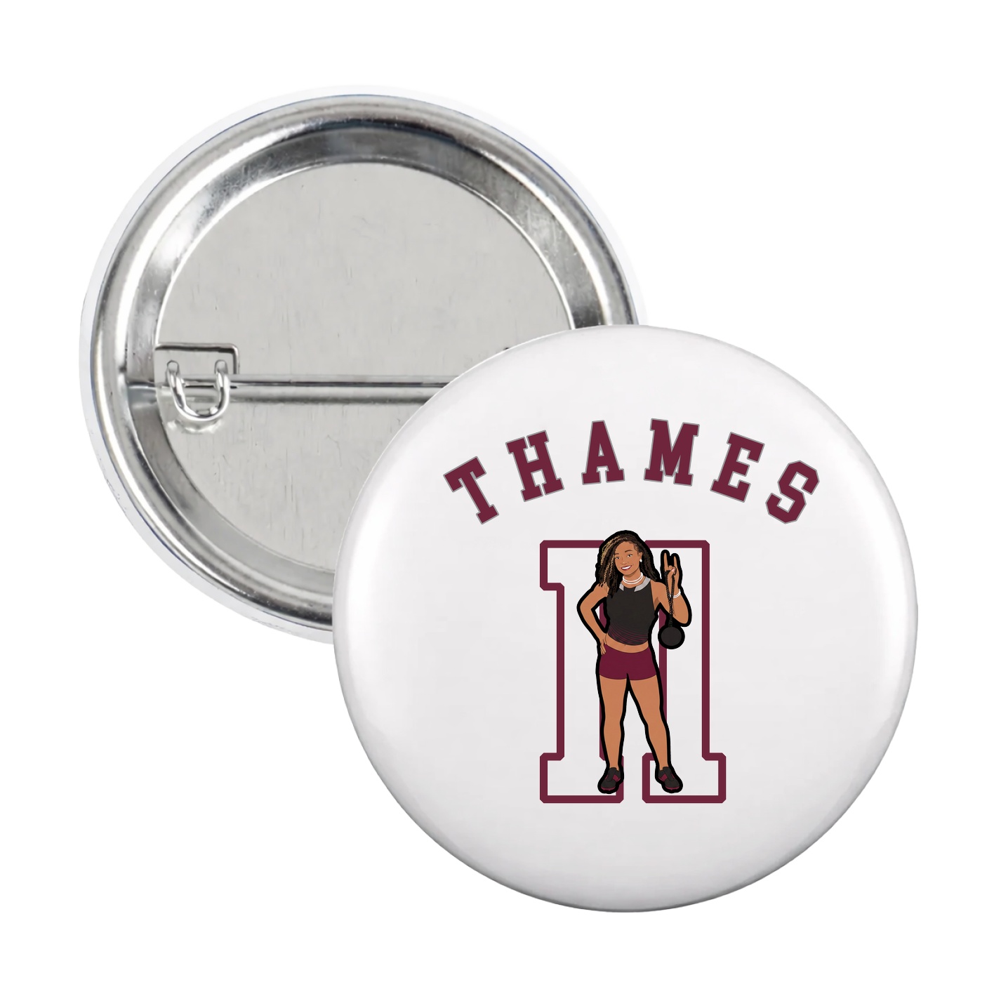 Game Day Button — Shirsey Arch in White