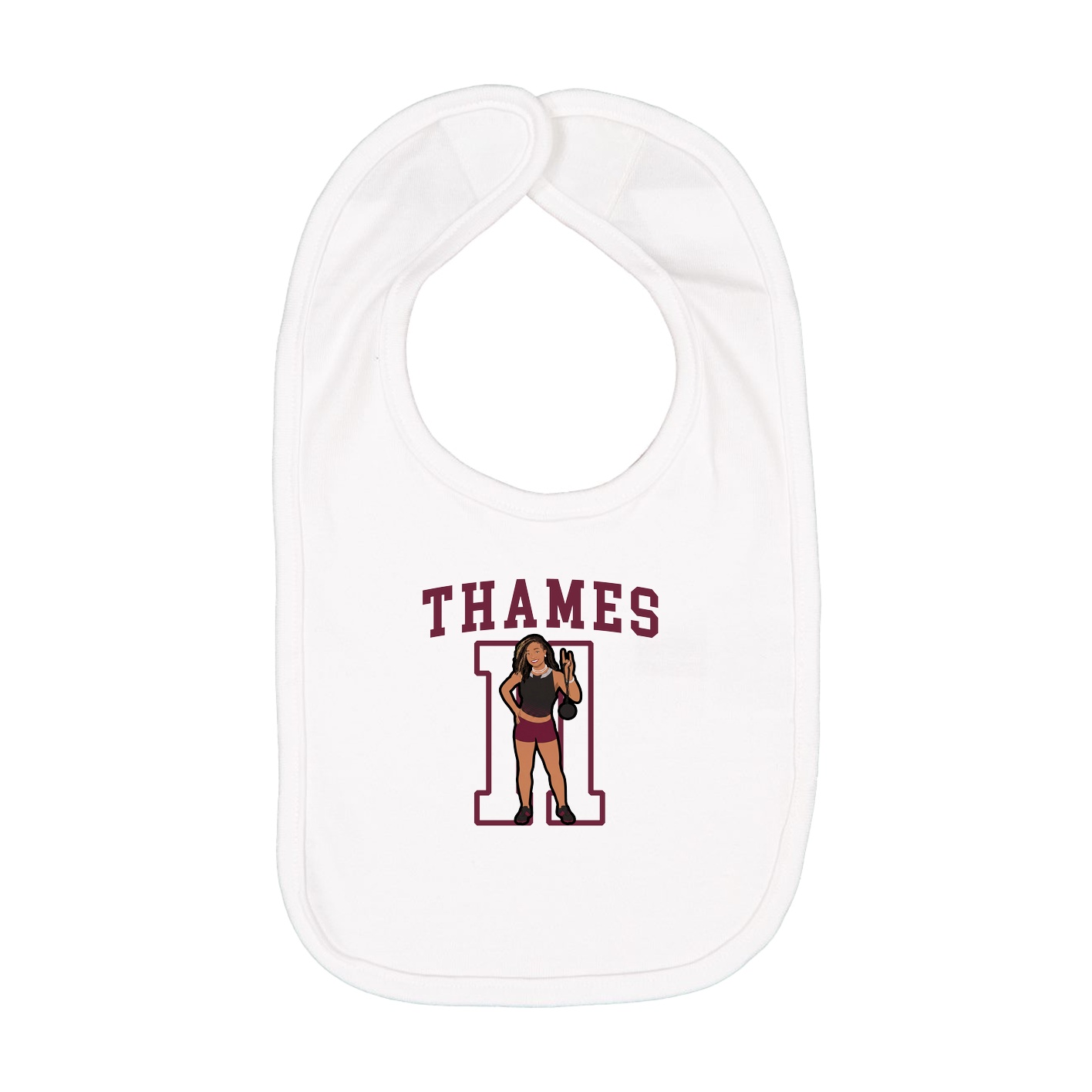 Infant Bib — Shirsey in White