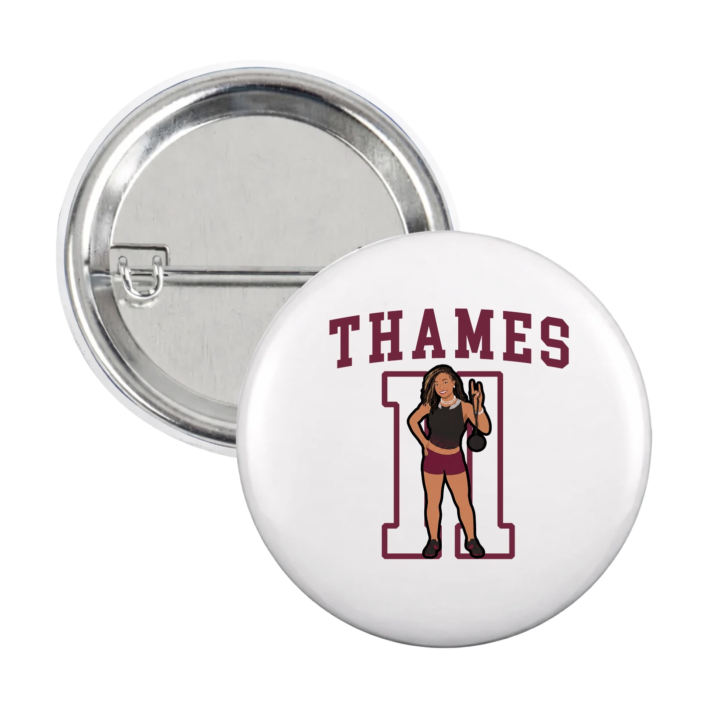 Game Day Button — Shirsey in White