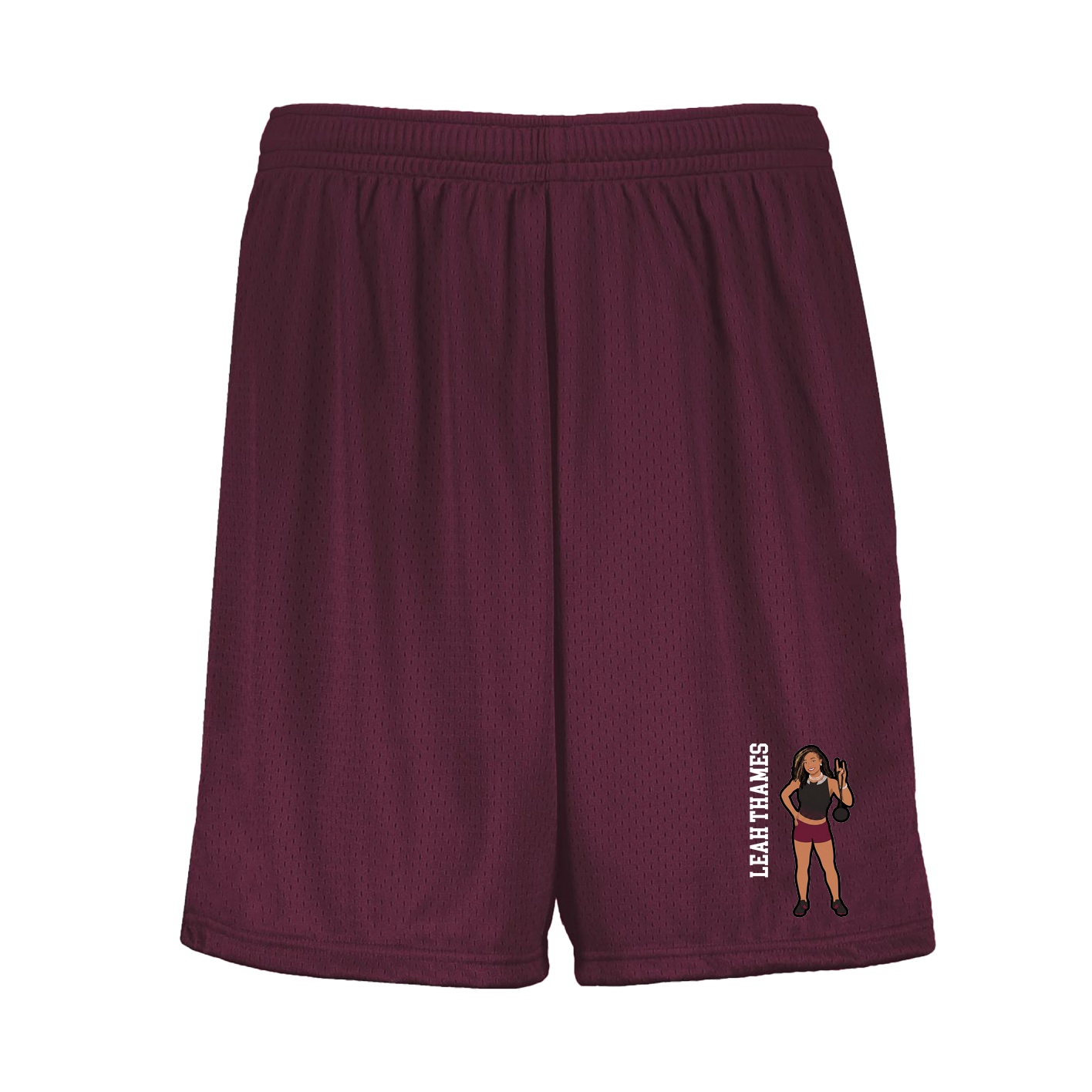 Shorts — Name Vertical in Maroon