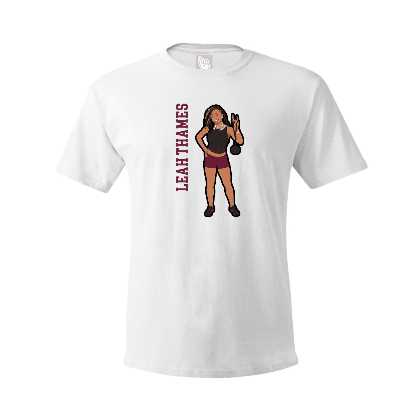 Youth Tee — Name Vertical in White