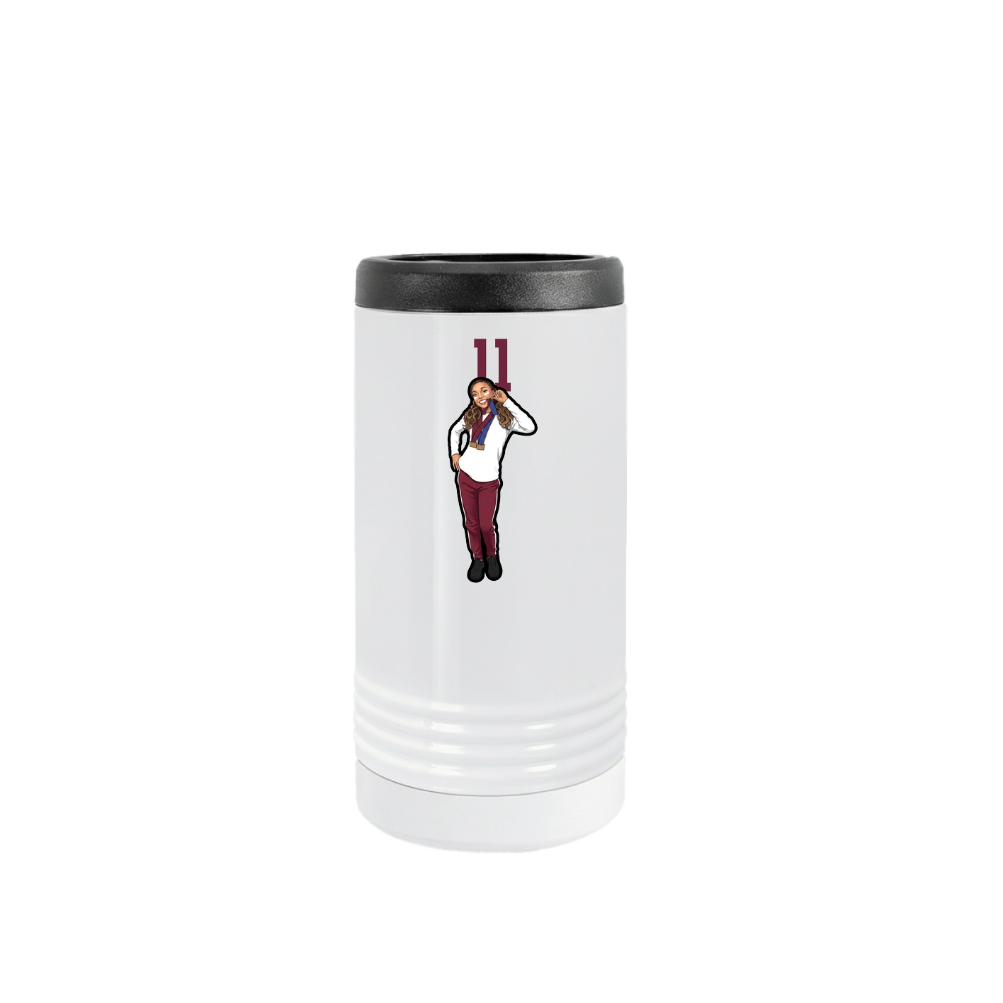 Slim Beverage Holder — Number Top in White