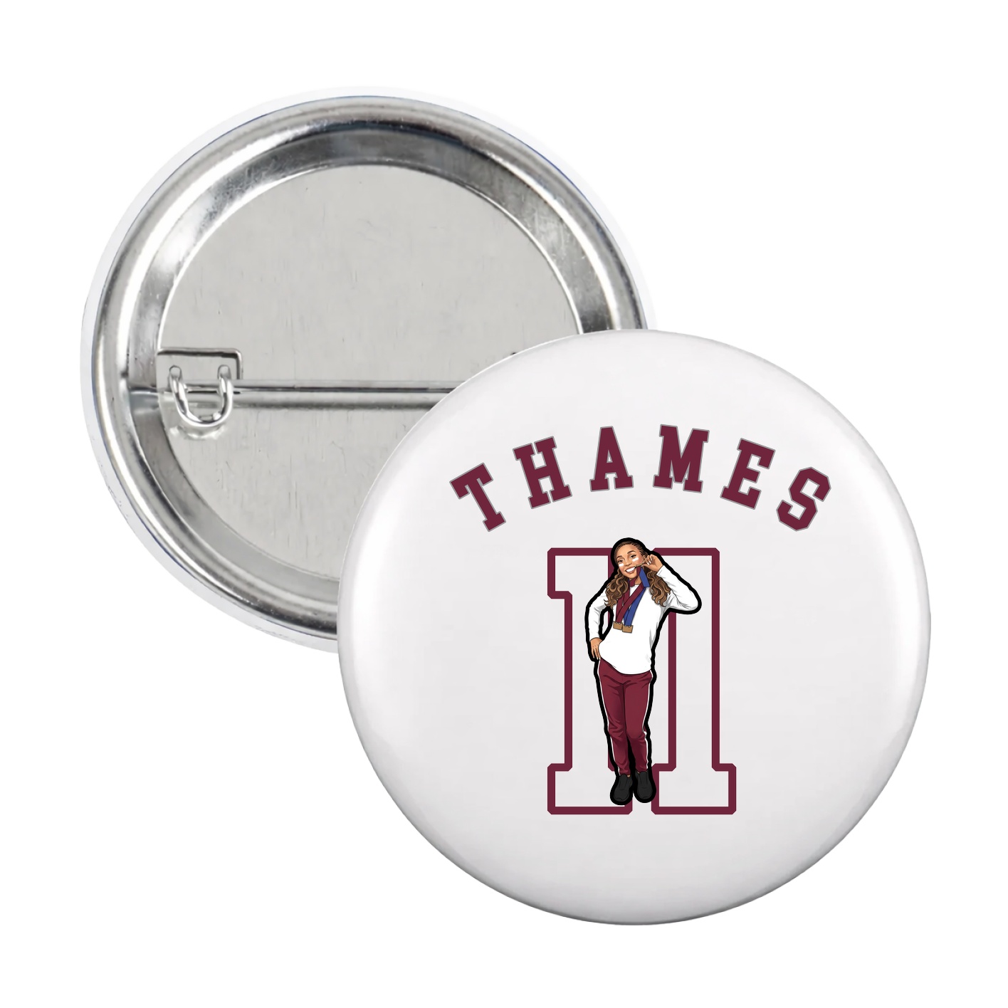 Game Day Button — Shirsey Arch in White