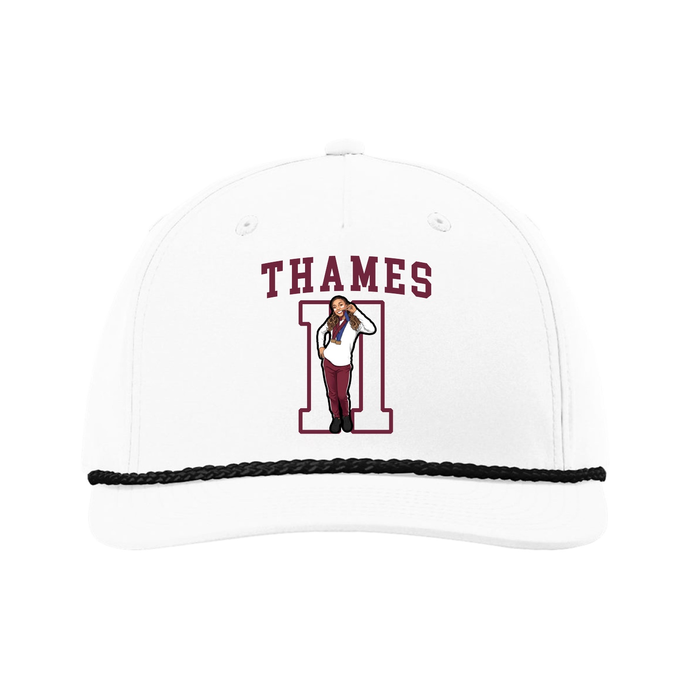 Five-Panel Classic Rope Cap — Shirsey in White