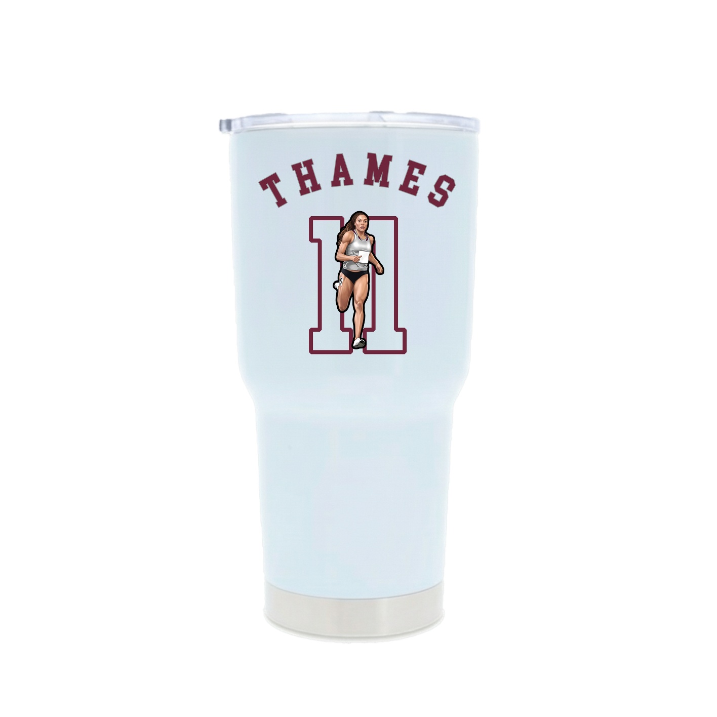 30oz Stainless Steel Tumbler — Shirsey Arch in White