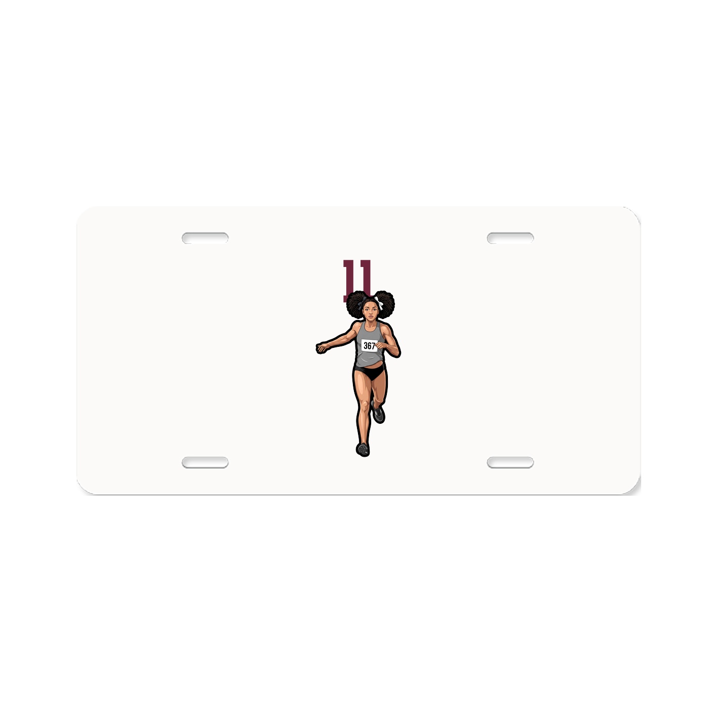 License Plate — Number Top in Classic