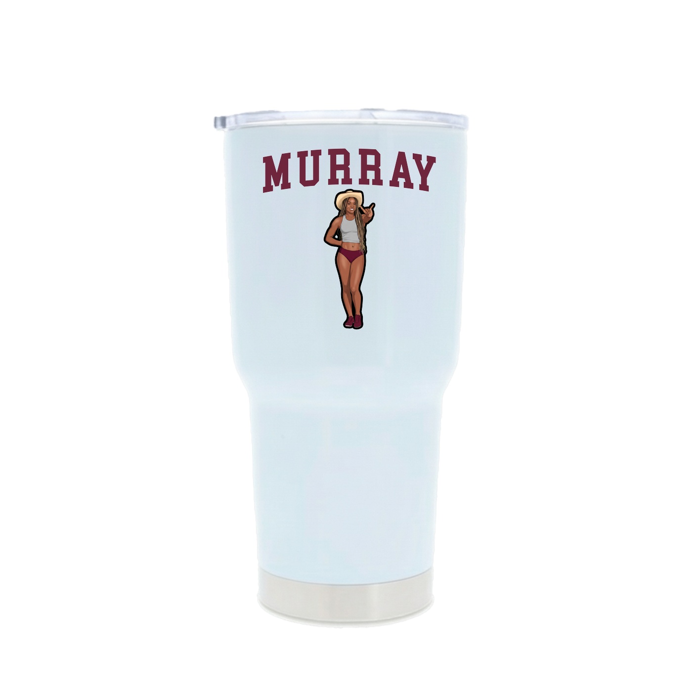 30oz Stainless Steel Tumbler — Shirsey in White