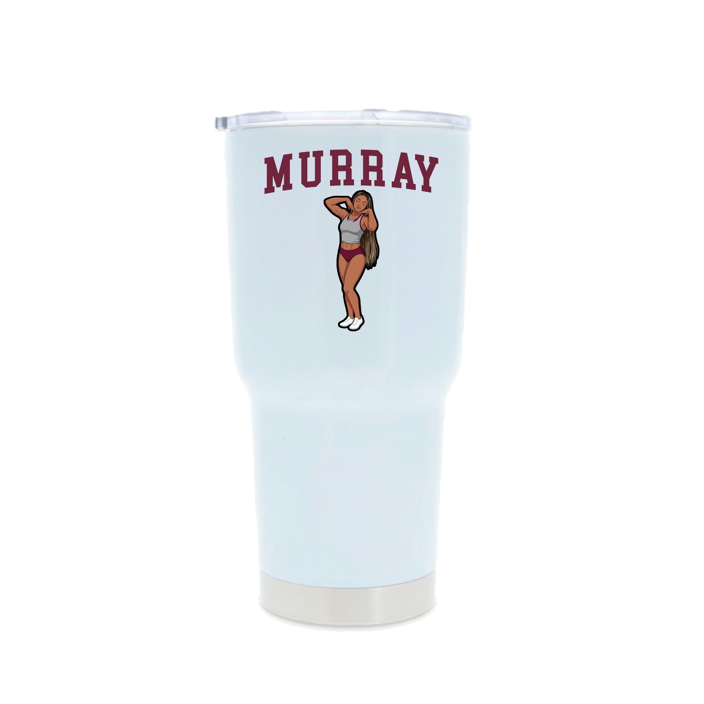 30oz Stainless Steel Tumbler — Shirsey in White
