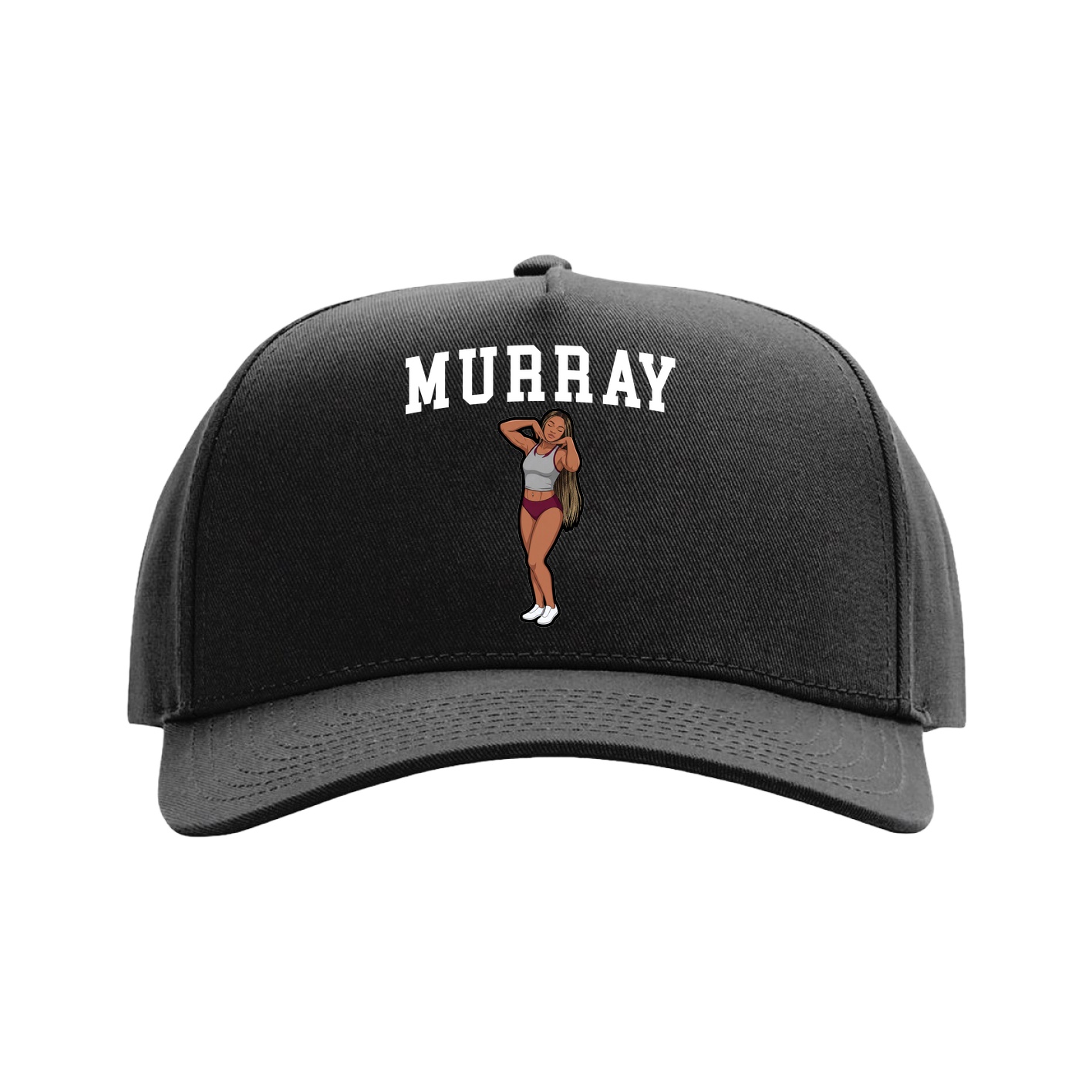 Full Fabric Five-Panel Champ Cap — Shirsey in Black