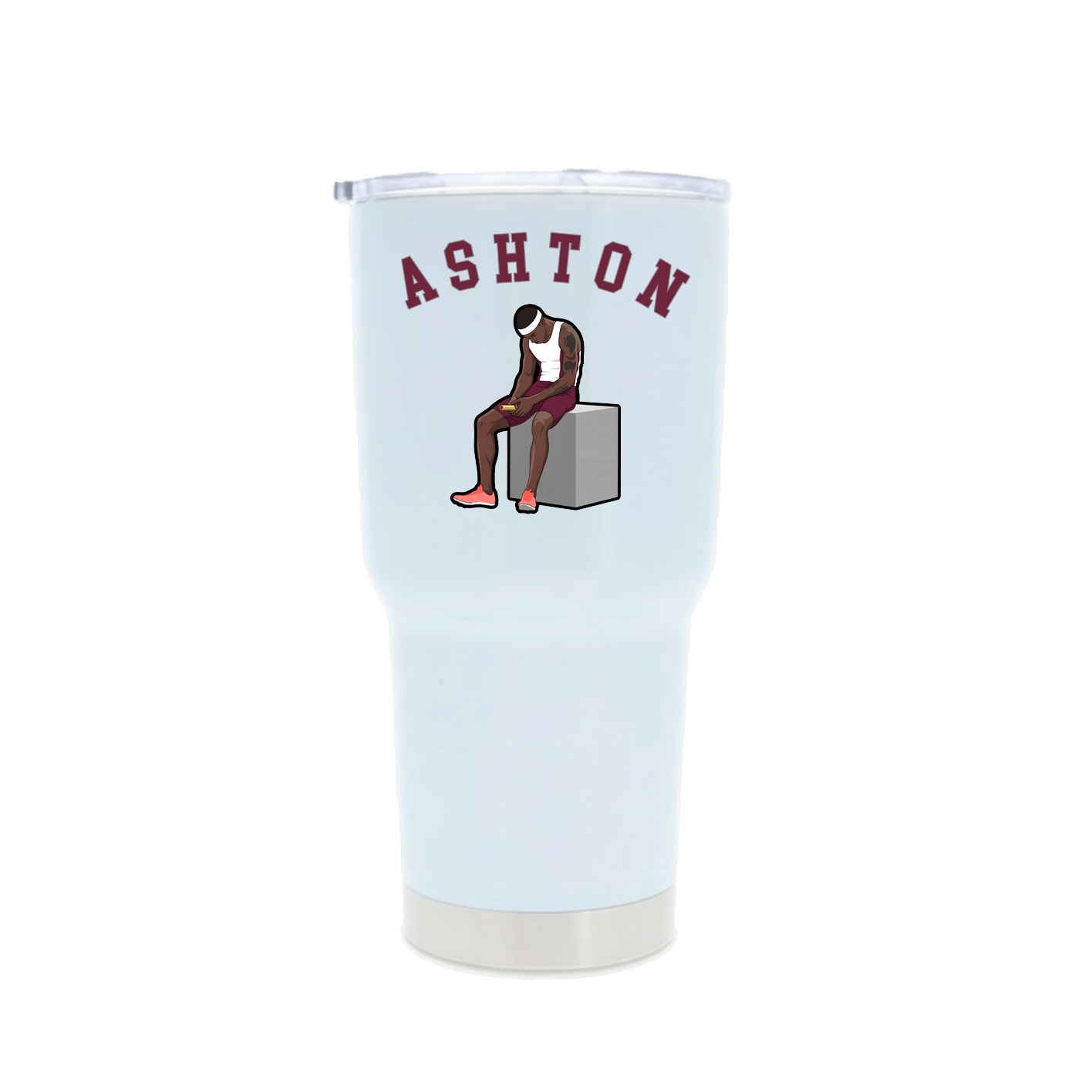 30oz Stainless Steel Tumbler — Shirsey Arch in White
