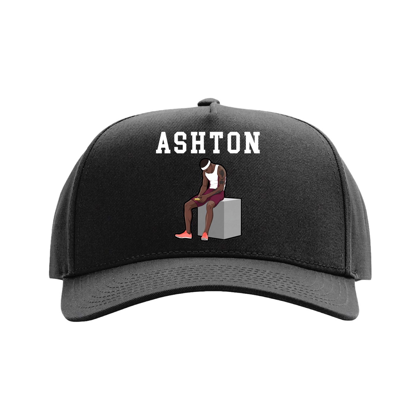 Full Fabric Five-Panel Champ Cap — Shirsey in Black