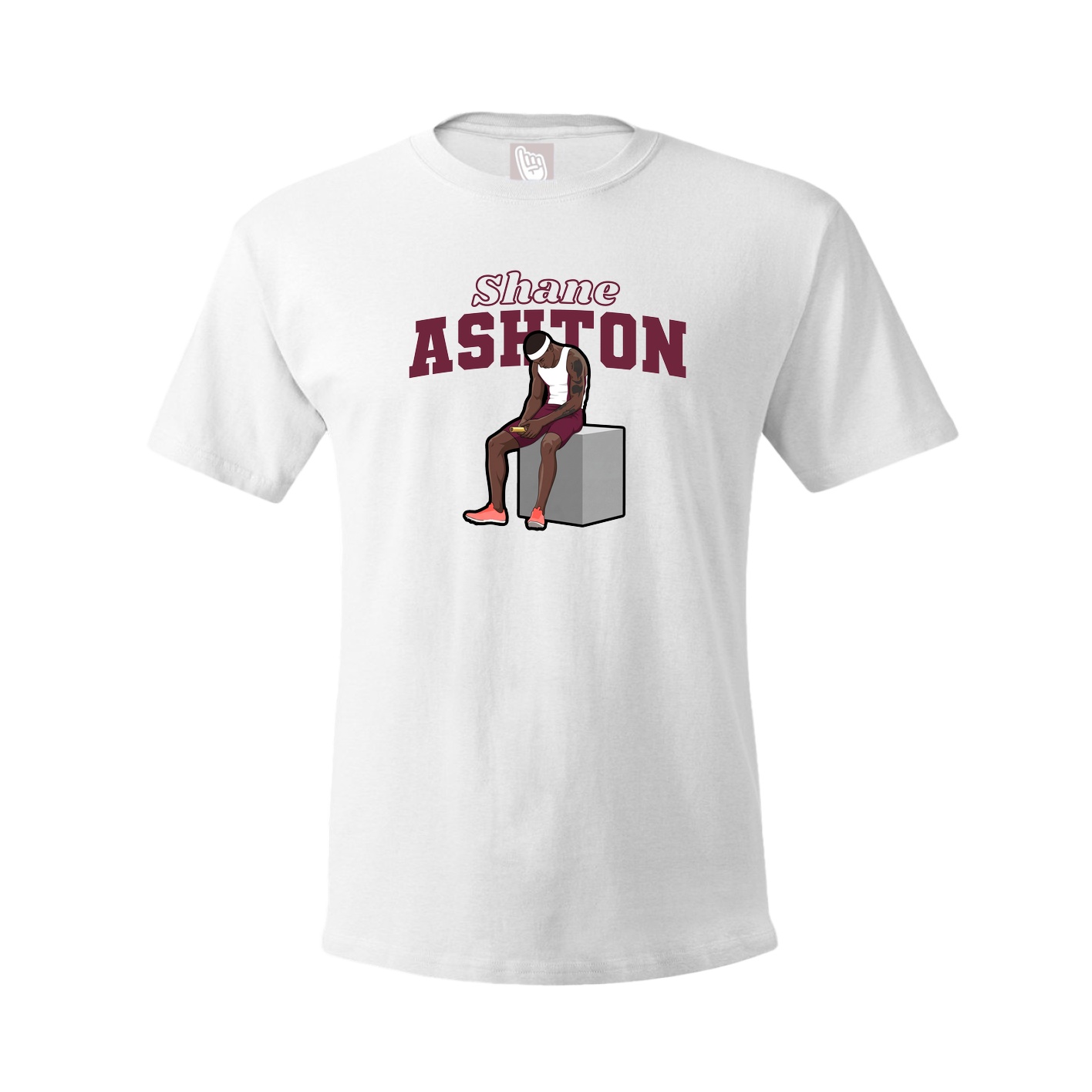 Youth Tee — Name Arch in White