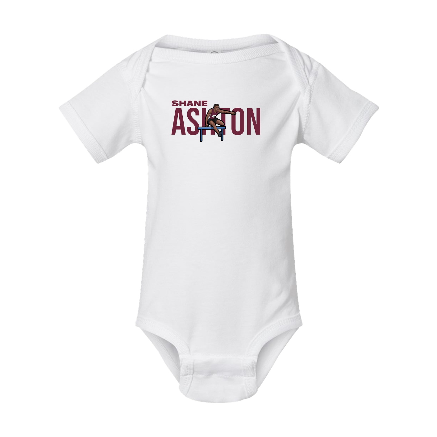 Baby Onesie — Player Name in White