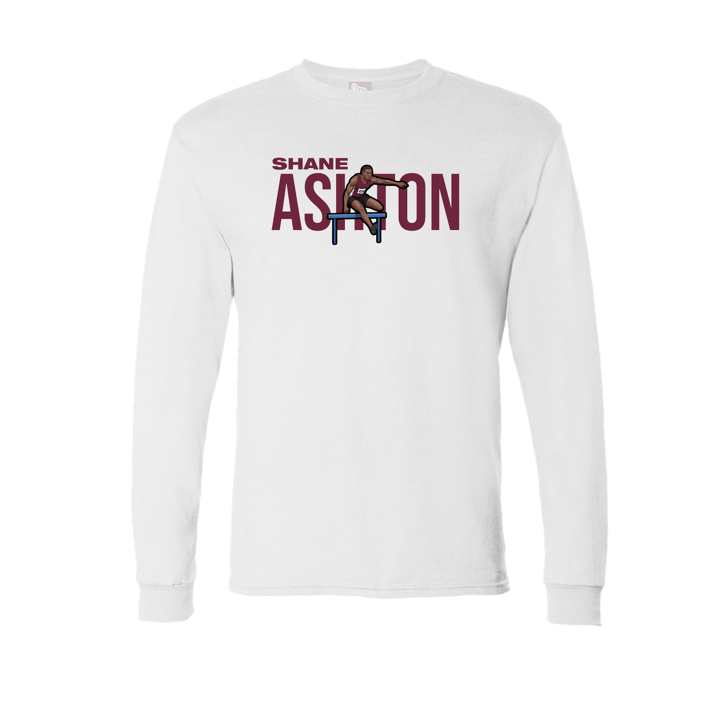 Long Sleeve Tee — Player Name in White