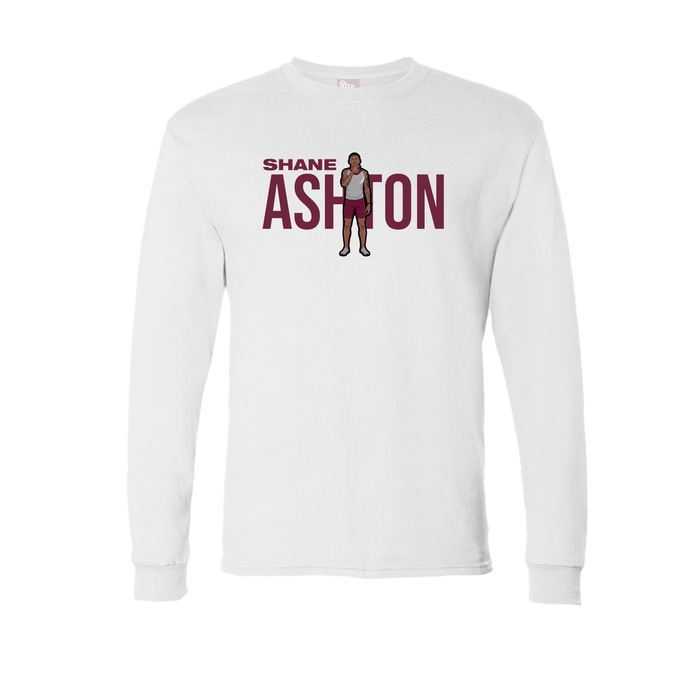 Long Sleeve Tee — Player Name in White