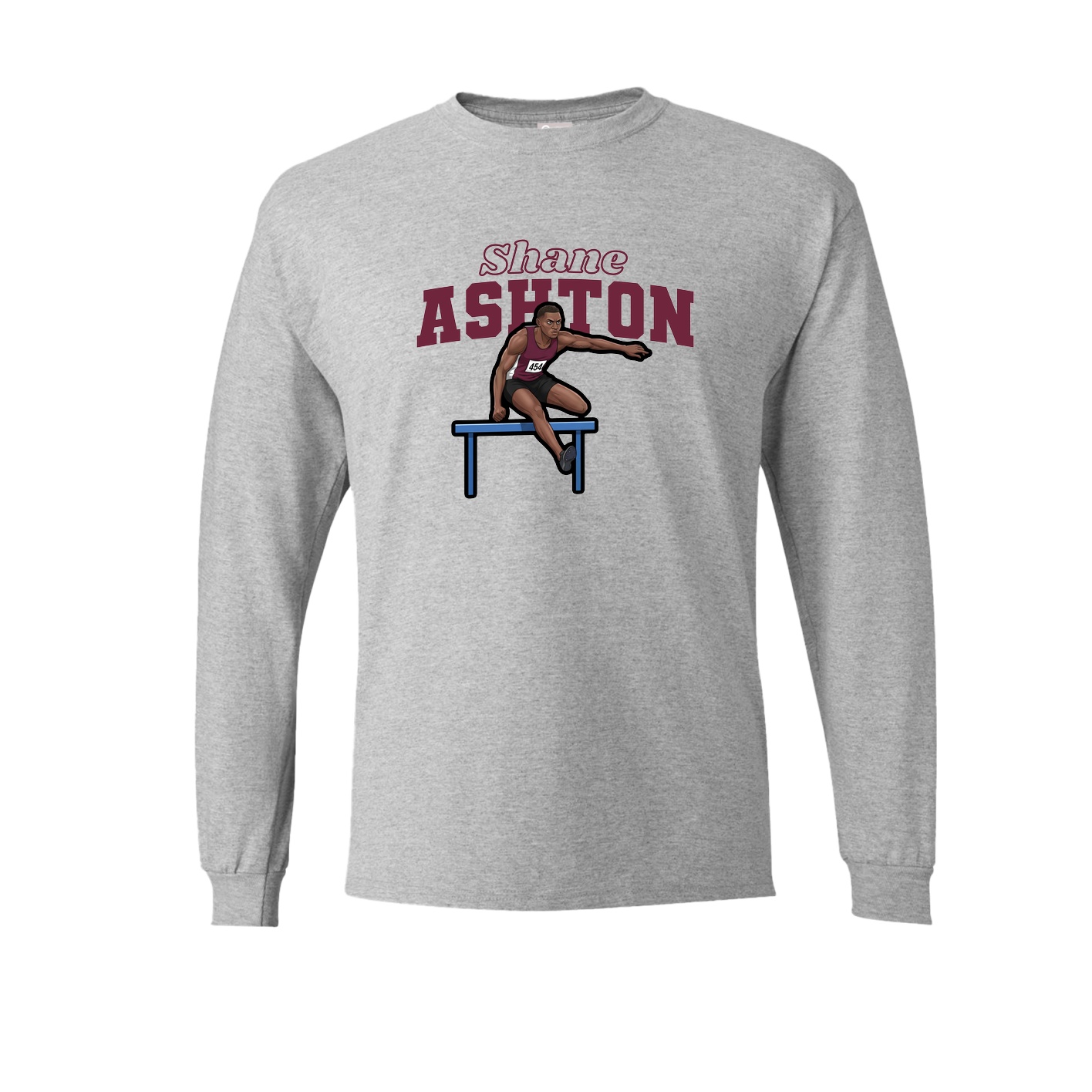Long Sleeve Tee — Name Arch in Grey