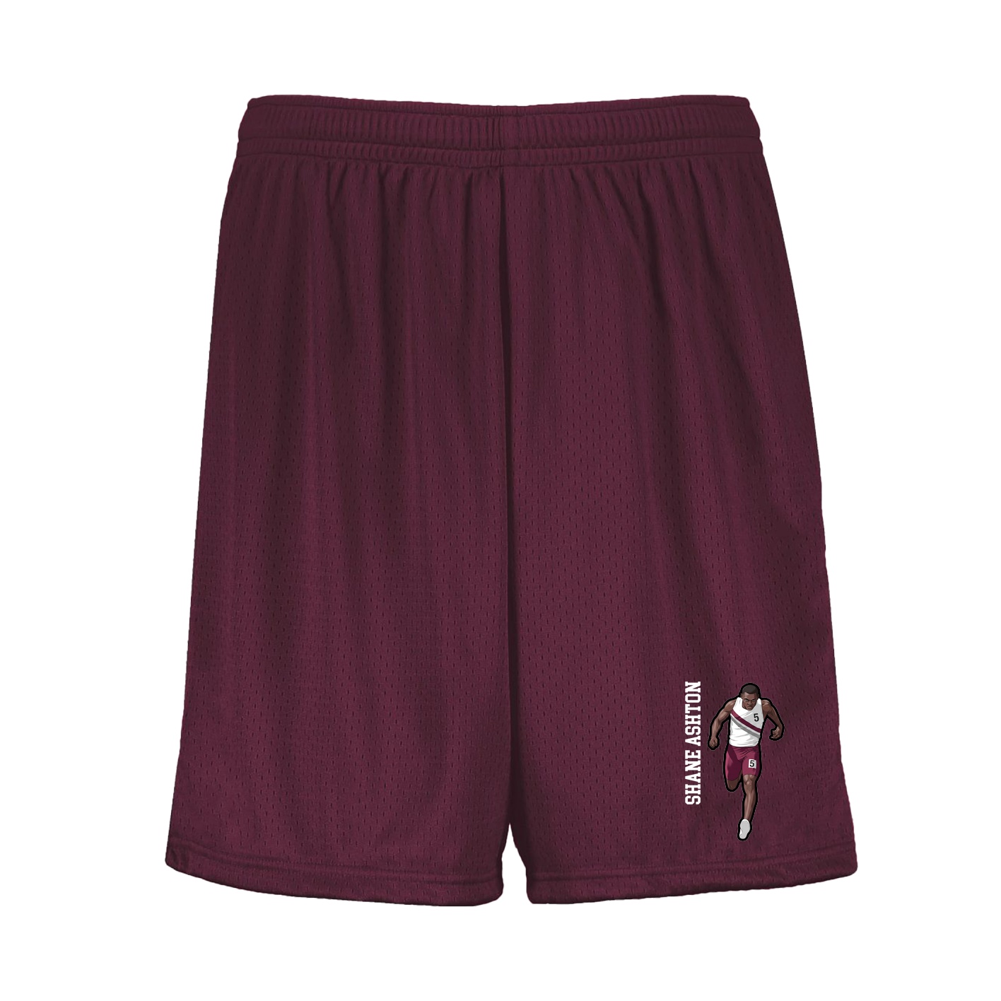 Shorts — Name Vertical in Maroon
