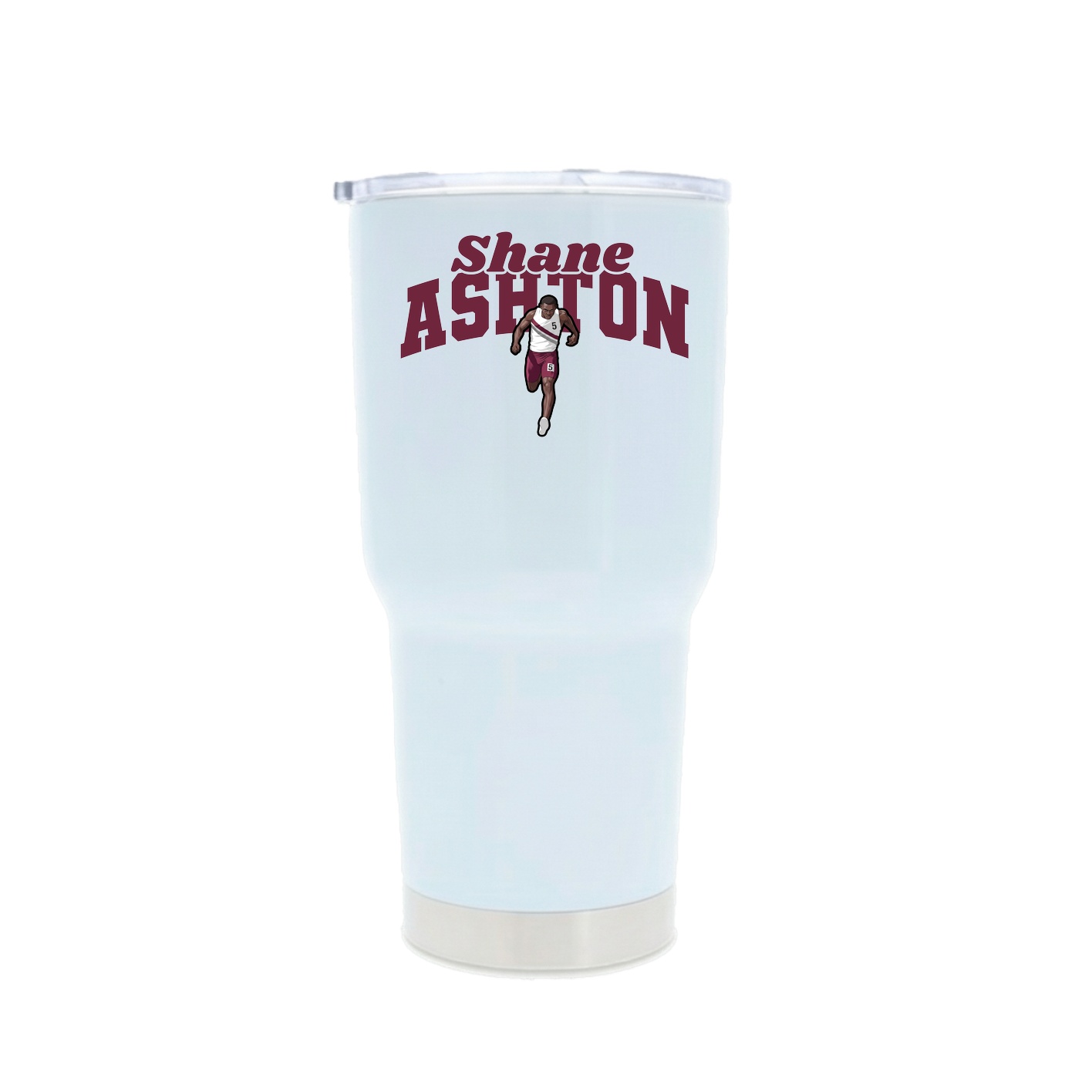 30oz Stainless Steel Tumbler — Signature Arch in White