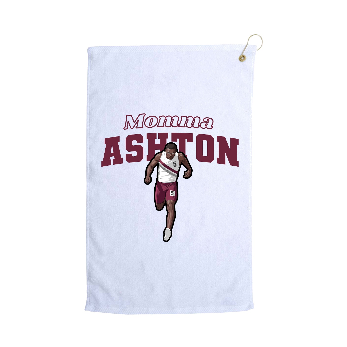 Golf Towel — Mothers Day Block in White