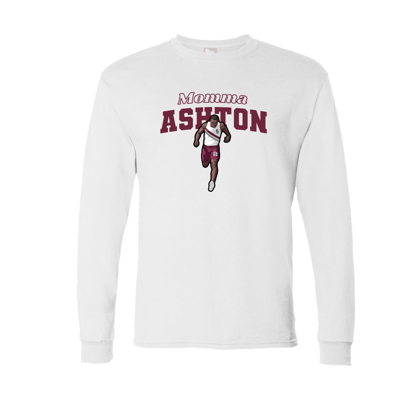 Long Sleeve Tee — Mothers Day Block in White