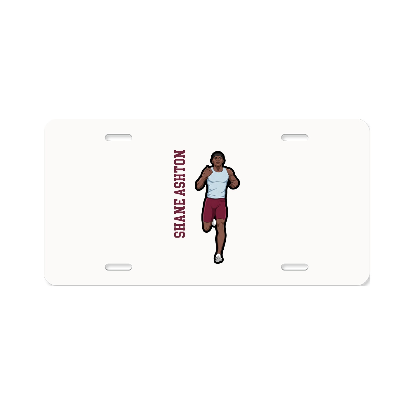 License Plate — Name Vertical in Classic