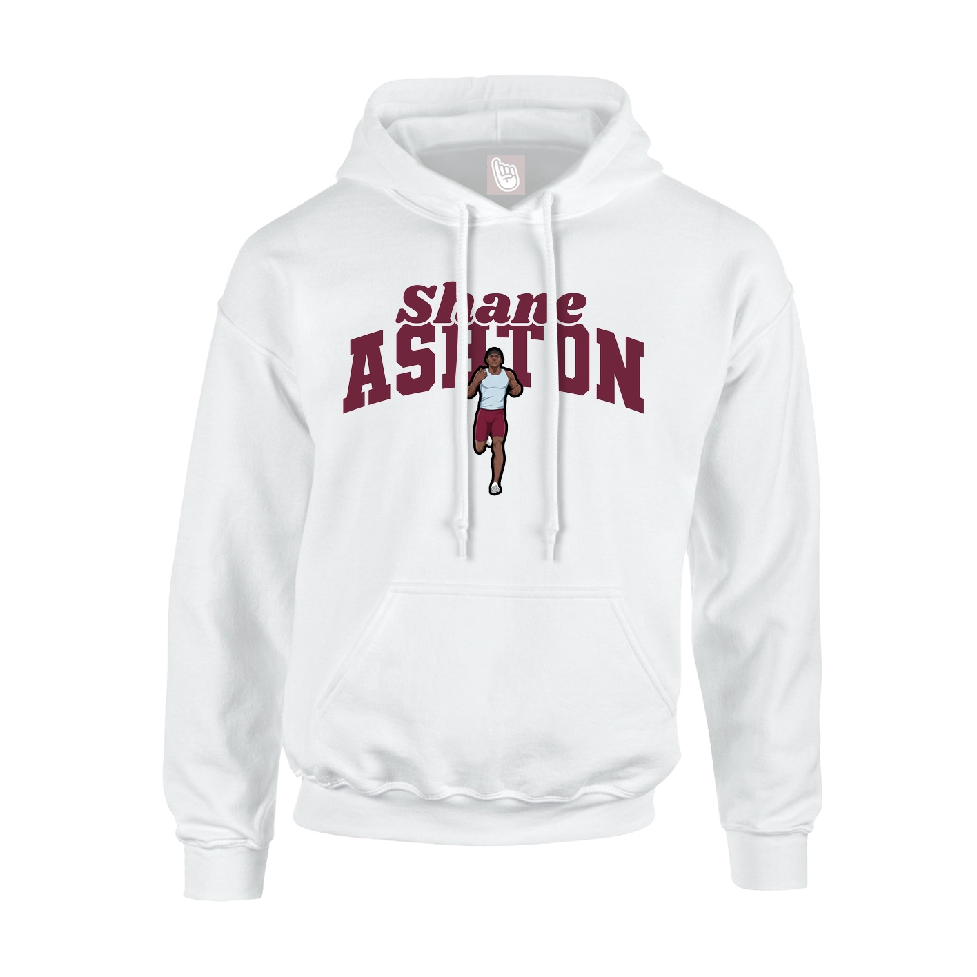 Youth Hoodie — Signature Arch in White