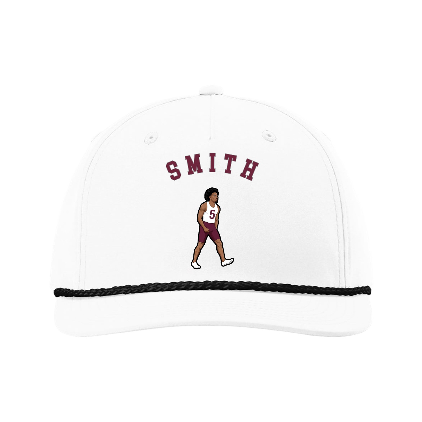 Five-Panel Classic Rope Cap — Shirsey Arch in White