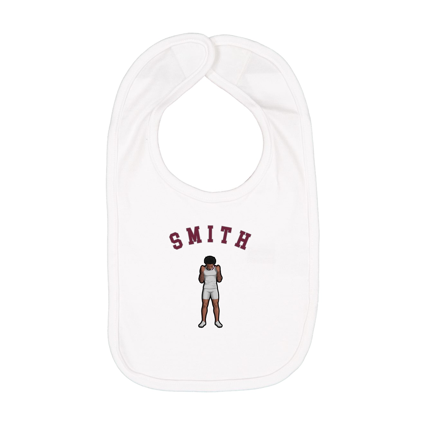 Infant Bib — Shirsey Arch in White