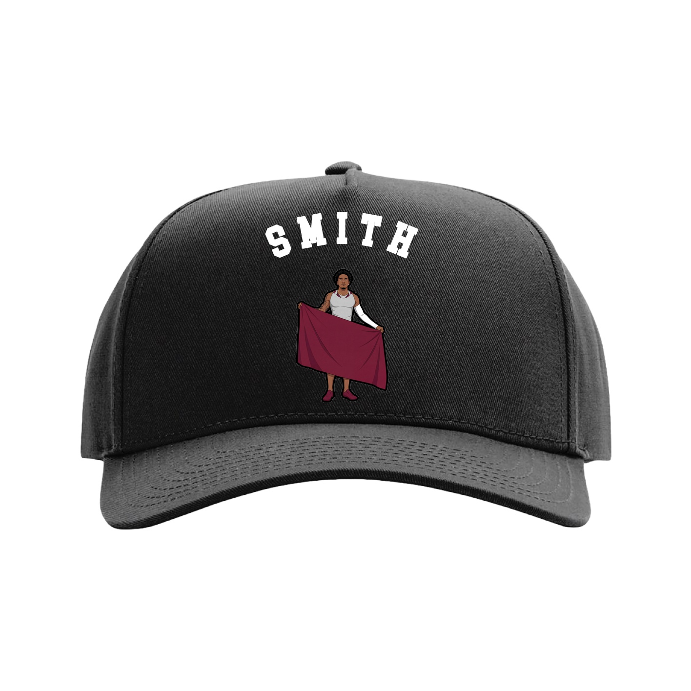 Full Fabric Five-Panel Champ Cap — Shirsey Arch in Black