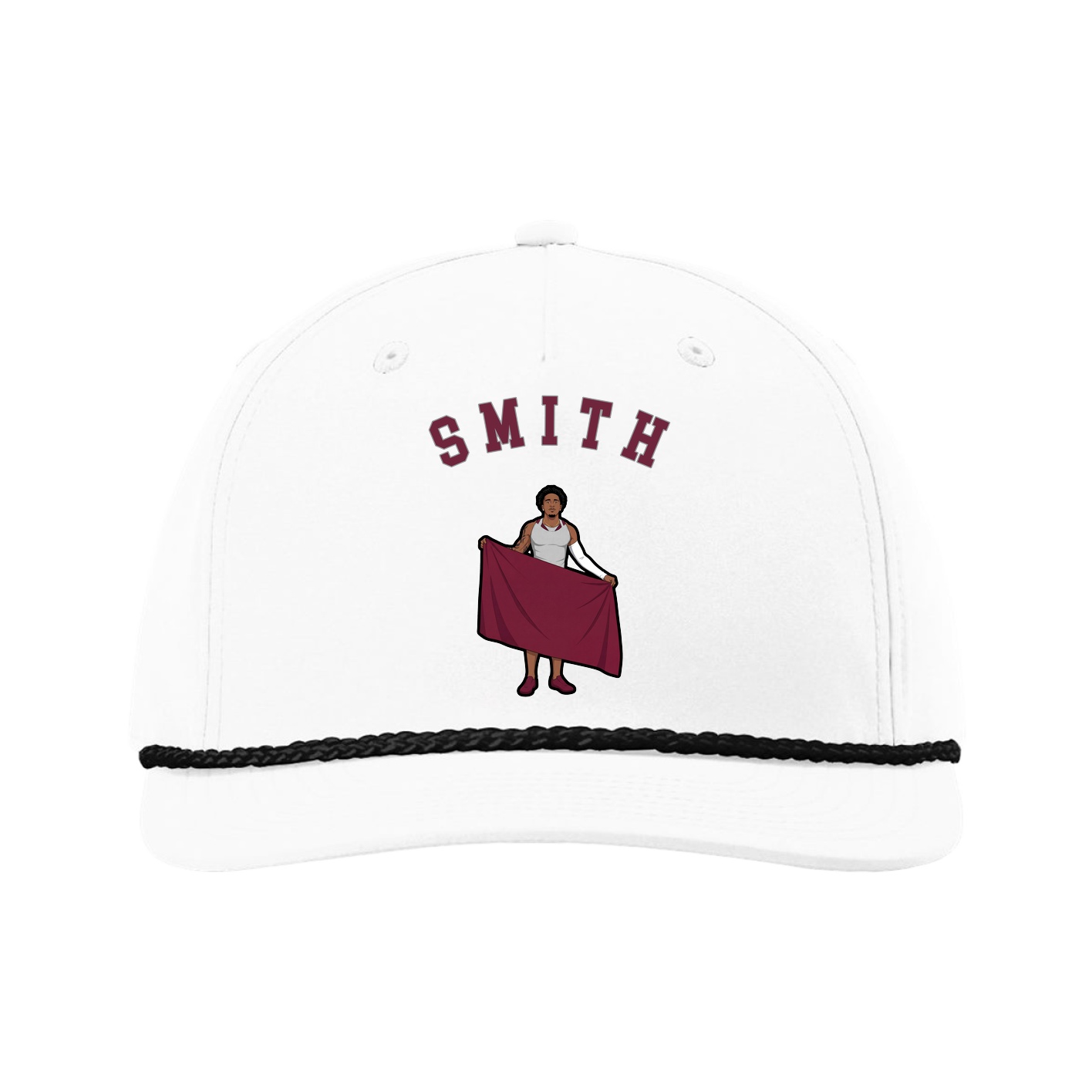 Five-Panel Classic Rope Cap — Shirsey Arch in White