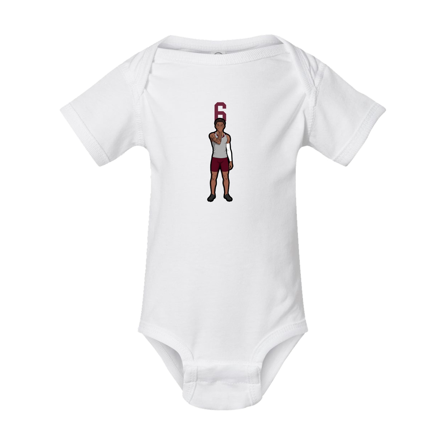 Baby Onesie — Number Top in White