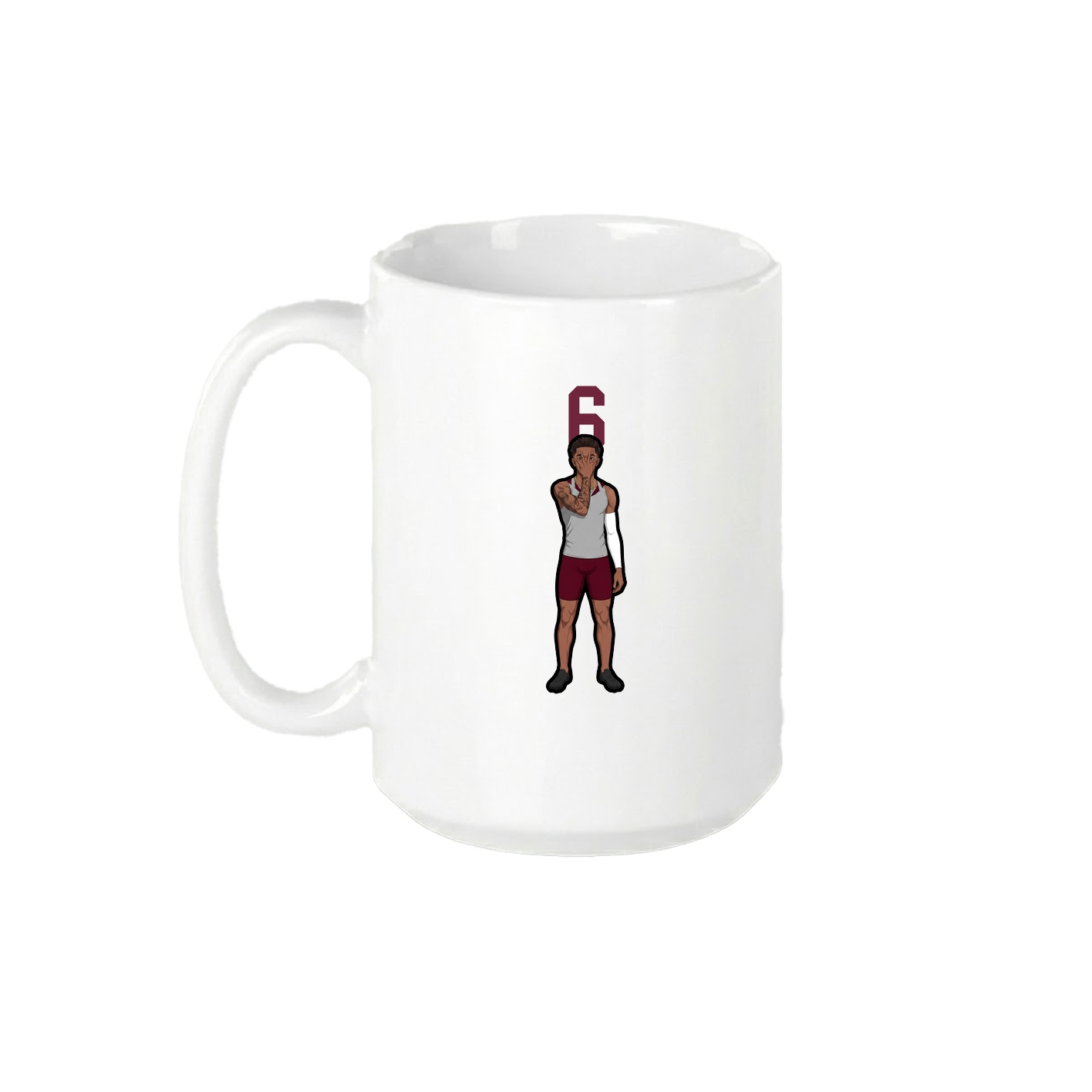 15oz Coffee Mug — Number Top in White