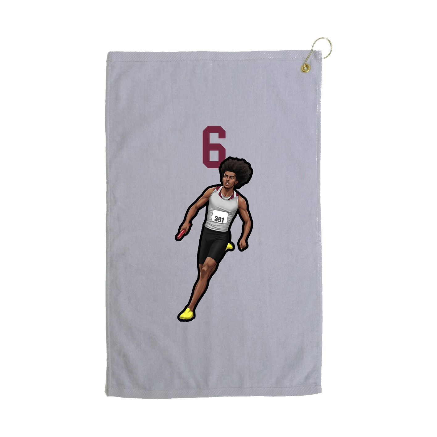 Golf Towel — Number Top in Grey