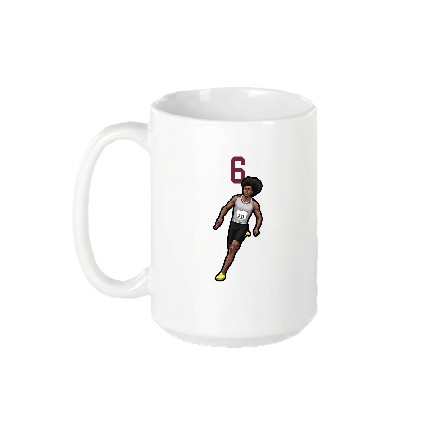 15oz Coffee Mug — Number Top in White
