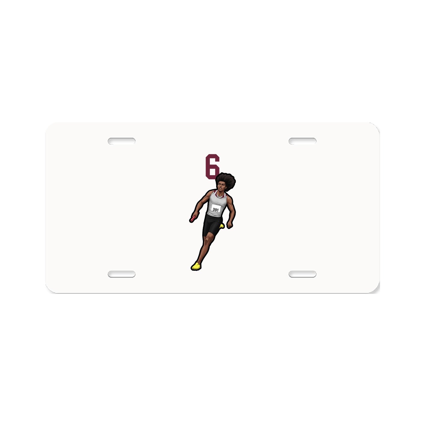 License Plate — Number Top in Classic
