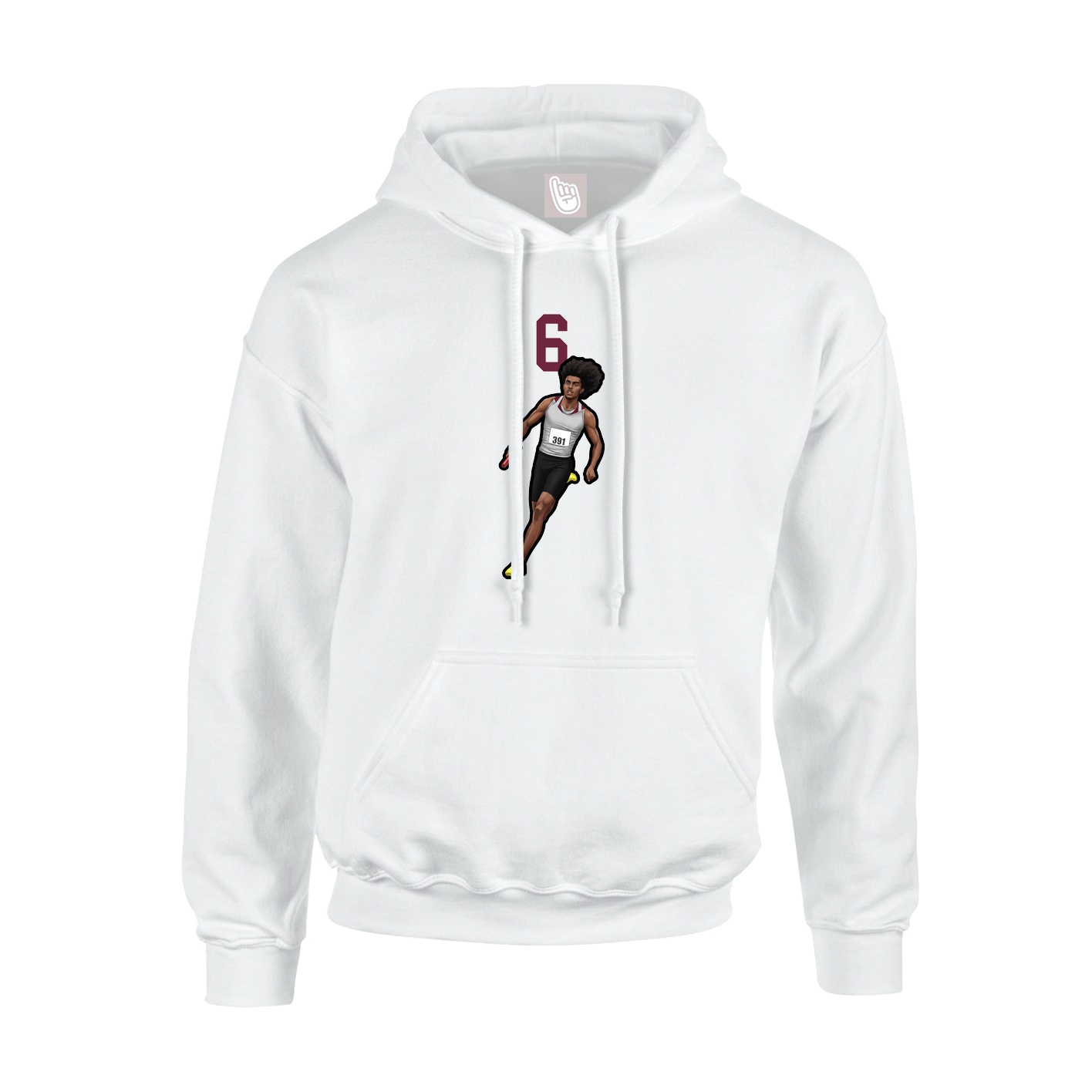 Hoodie — Number Top in White