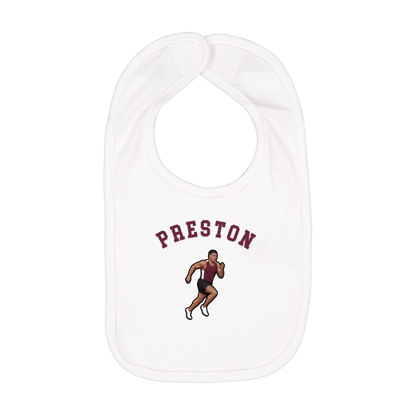 Infant Bib — Shirsey Arch in White