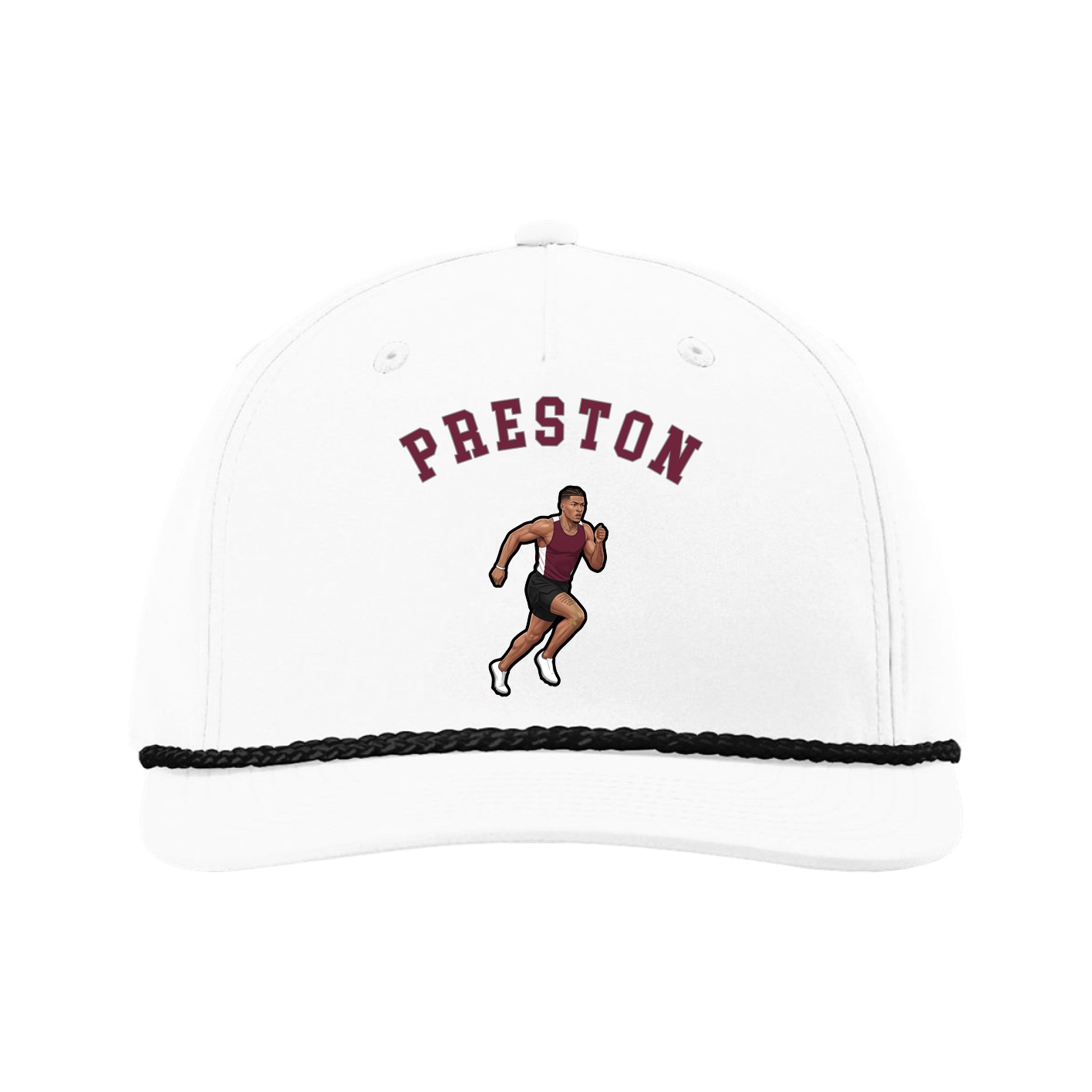Five-Panel Classic Rope Cap — Shirsey Arch in White