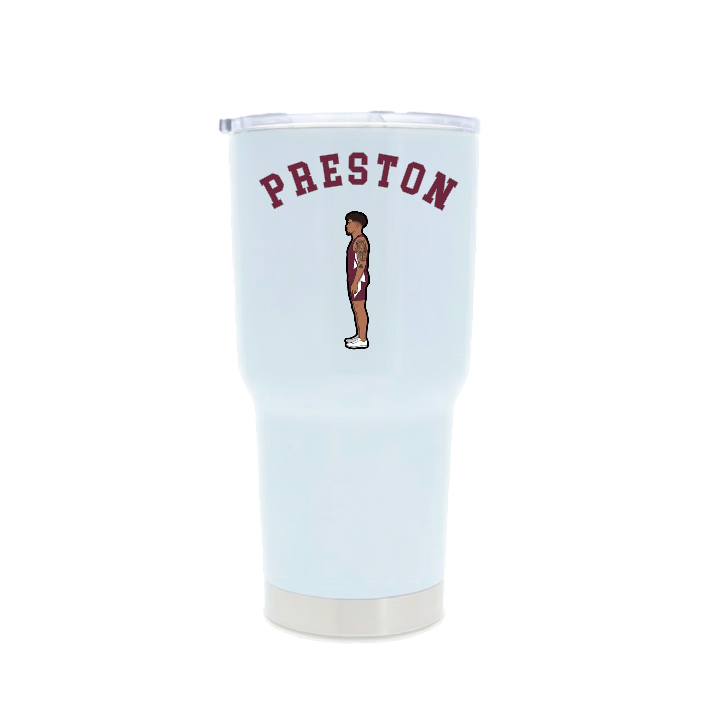 30oz Stainless Steel Tumbler — Shirsey Arch in White