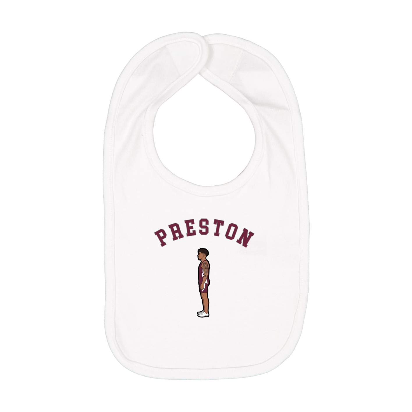 Infant Bib — Shirsey Arch in White