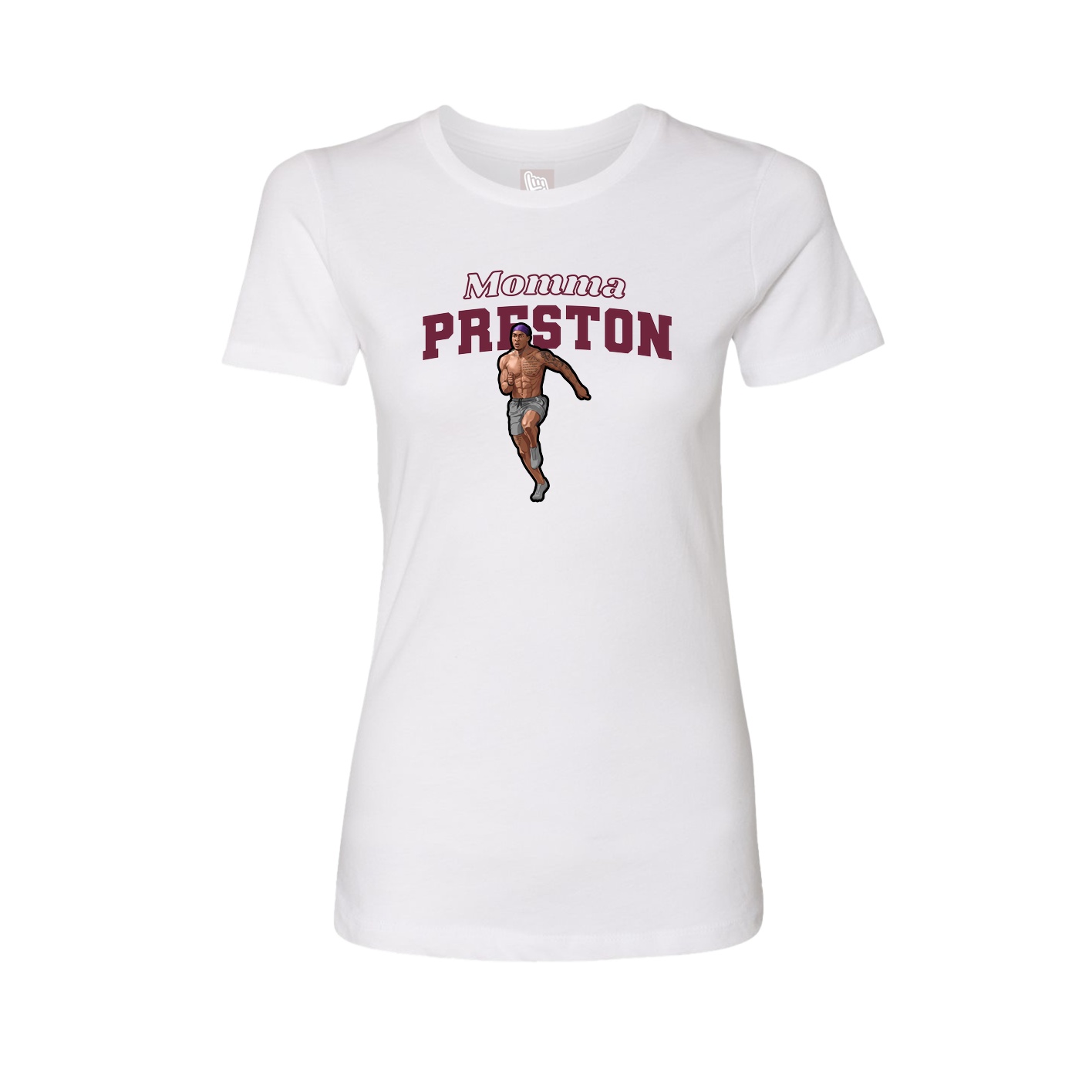 Womens Tee — Mothers Day Block in White