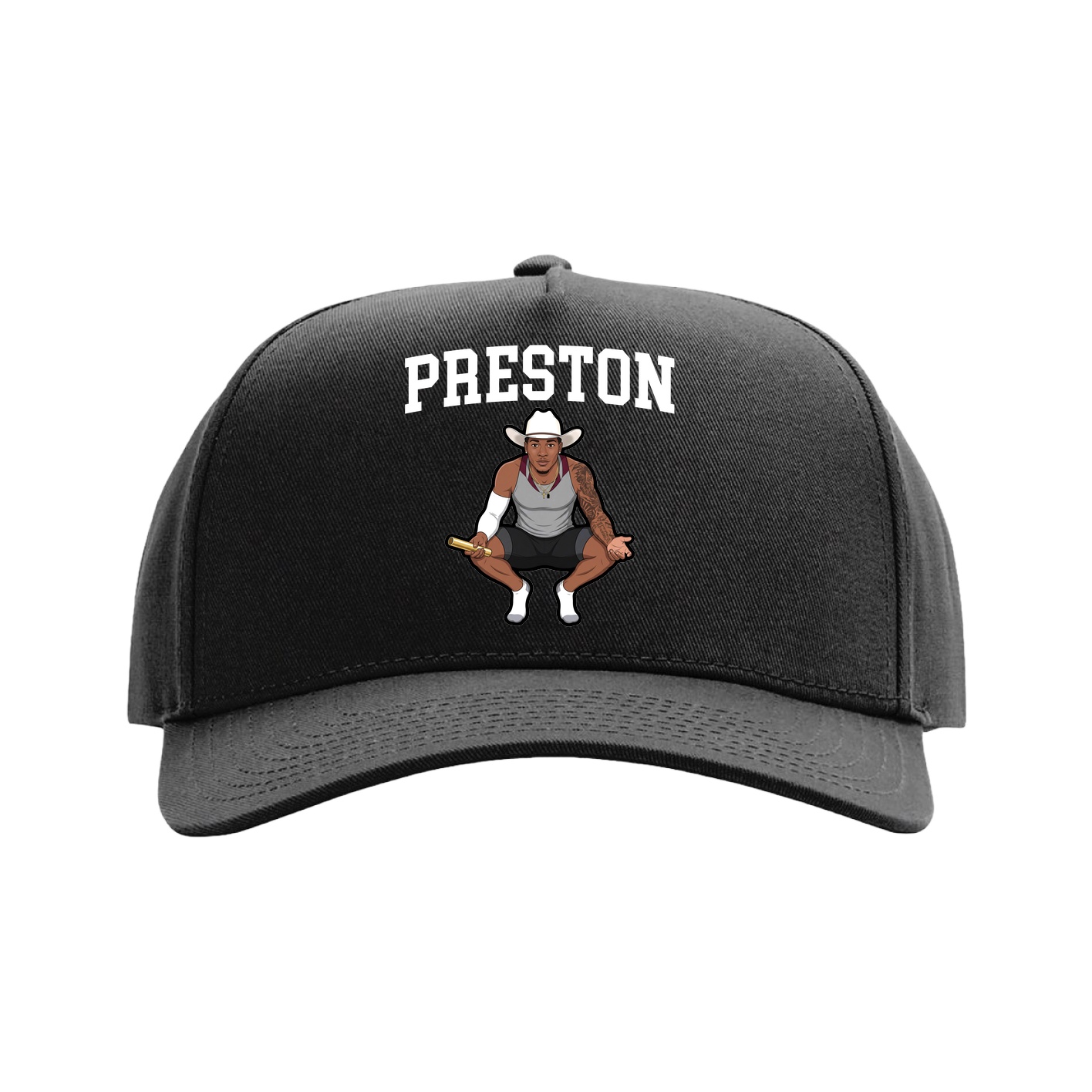 Full Fabric Five-Panel Champ Cap — Shirsey in Black