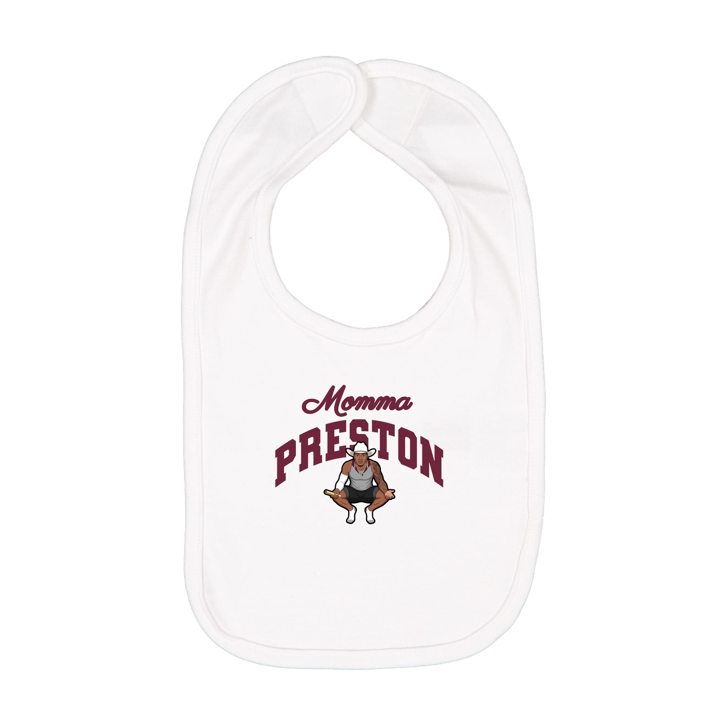 Infant Bib — Mothers Day Arch in White